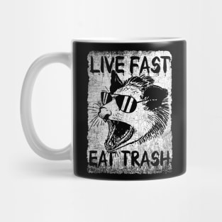 Live Fast Eat Trash Opossum Mug